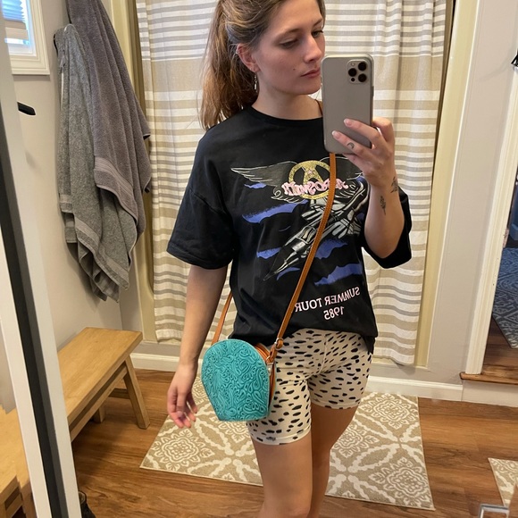 Urban Outfitters turquoise leather suede satchel - Picture 14 of 15